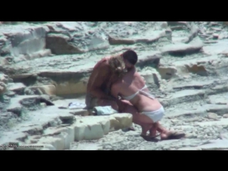 bh 12698 hidden camera. rocks. sea. amateur. in a bathing suit. sunbathing
