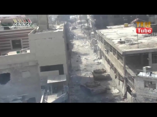syria bright scenes of attacks of t-72 tanks in jobar
