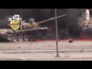 war in syria 2015 syrian army tank hit by isis terrorists syrian tank destroyed by isil